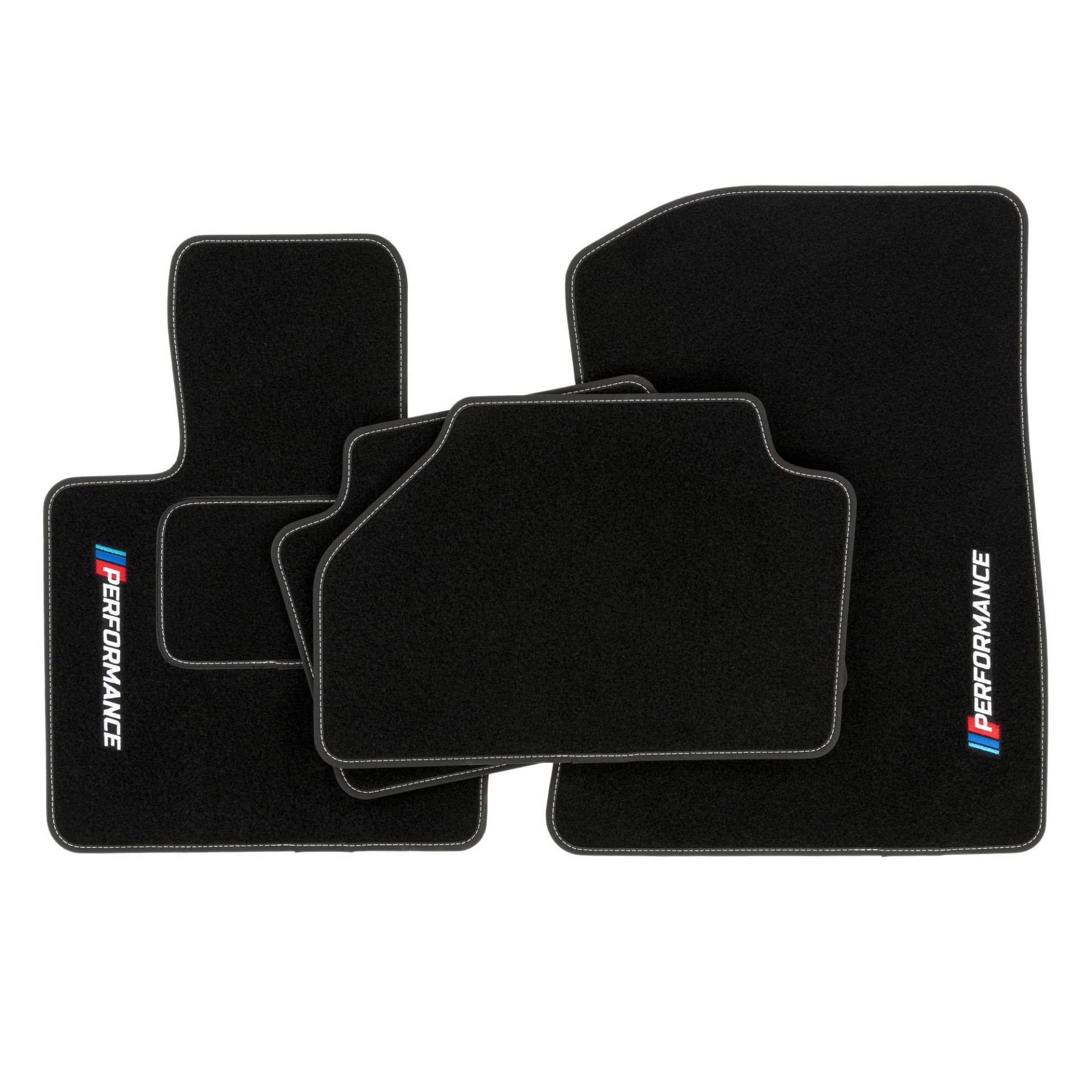 PERFORMANCE Personalisierte Velours-Fußmatten für BMW X4 F26 2011-2017 - Personalisierte, Matt, Weiß - halten Sie Ihr Auto sauber und komfortabel mit unseren Fußmatten von PERFORMANCE