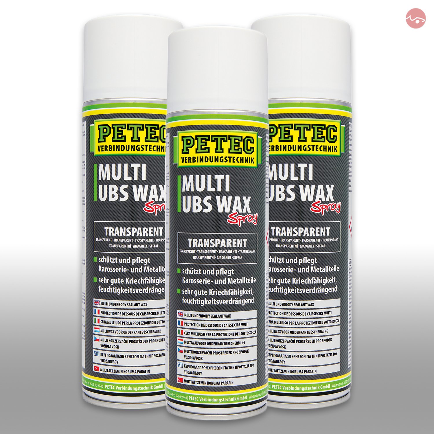 Petec_bundle 3X PETEC Multi UBS -Wax Kautschukbasis Spray Dose TRANSPARENT 500 ML 73450 von Petec_bundle