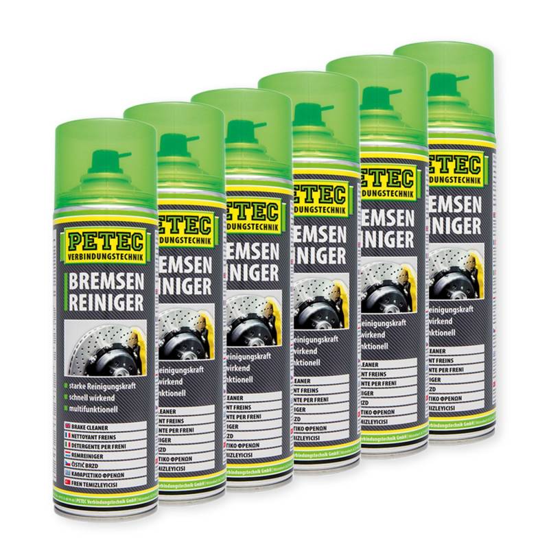 Petec_bundle 6X PETEC BREMSENREINIGER Scheibenbremse Spraydose Entfetten 500 ML 70060 von PETEC