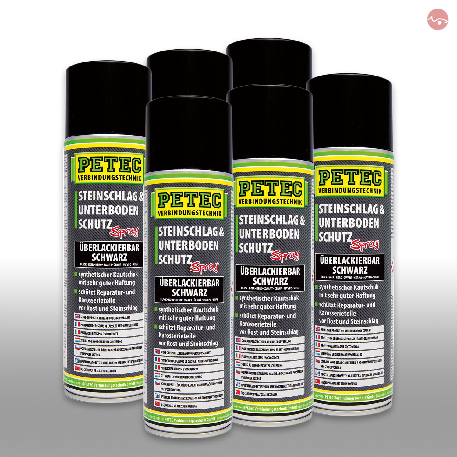 Petec_bundle 6X PETEC STEINSCHLAG und UNTERBODENSCHUTZ KAUTSCHUKBASIS SCHWARZ 500 ML 73250 Petec_bundle 6X PETEC STEINSCHLAG und UNTERBODENSCHUTZ KAUTSCHUKBASIS SCHWARZ 500 ML 73250 von PETEC