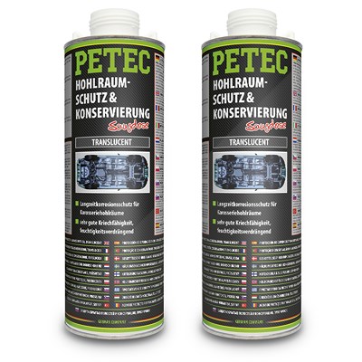 Petec 2x 1 L Hohlraumschutz & -Konservierung translucent [Hersteller-Nr. 73510] von PETEC