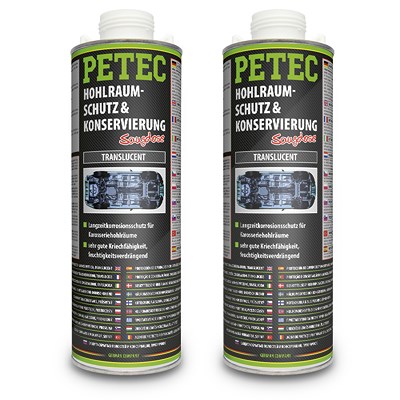 Petec 2x 1 L Hohlraumschutz & -Konservierung translucent [Hersteller-Nr. 73510] von PETEC
