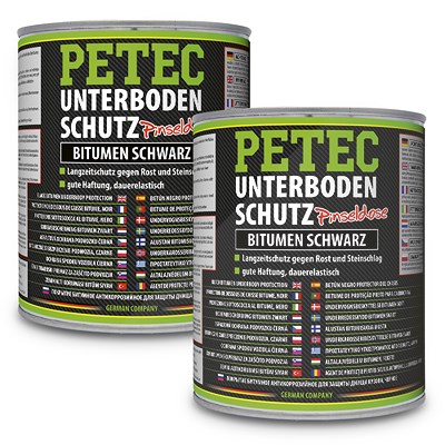 Petec 2x 1 L Unterbodenschutz Bitumen schwarz [Hersteller-Nr. 73100] von PETEC