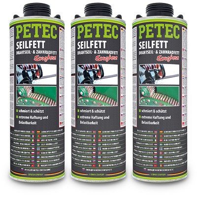 Petec 3x 1 L Seilfett Saugdose [Hersteller-Nr. 73610] von PETEC