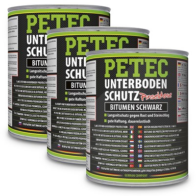 Petec 3x 1 L Unterbodenschutz Bitumen schwarz [Hersteller-Nr. 73100] von PETEC