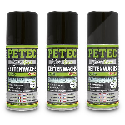 Petec 3x 100 ml Kettenwachs Bike Line [Hersteller-Nr. 70520] von PETEC