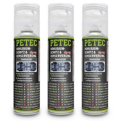 Petec 3x 500 ml Hohlraumschutz & -Konservierung translucent [Hersteller-Nr. 73550] von PETEC