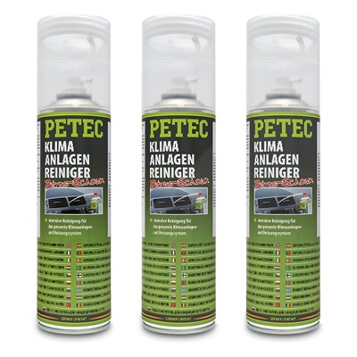 Petec 3x 500 ml Klimaanlagenreiniger Zitrus-Schaum [Hersteller-Nr. 71350] von PETEC