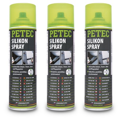 Petec 3x 500 ml Silikonspray [Hersteller-Nr. 70850] von PETEC