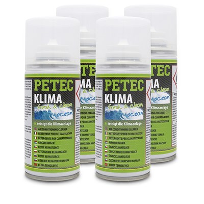 Petec 4x 150 ml Klima fresh & clean Ocean von PETEC