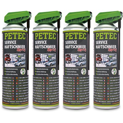 Petec 4x 500 ml Service-Haftschmier-Spray von PETEC