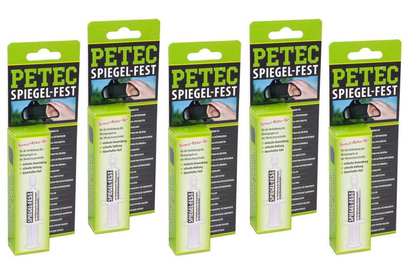 PETEC Rückspiegel Klebeset 93800 SPIEGELFEST Klebe Set 5 Stück Spiegel Fest von PETEC