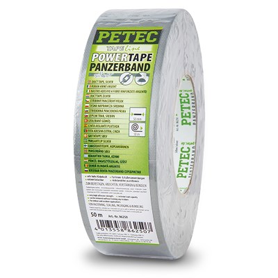 Petec POWER Tape, Panzerband 50 m x 50 mm silber von PETEC