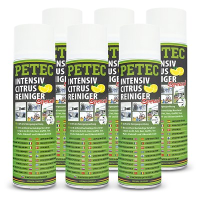 Petec 6x 500 ml Intensiv-Citrusreiniger Spray von PETEC
