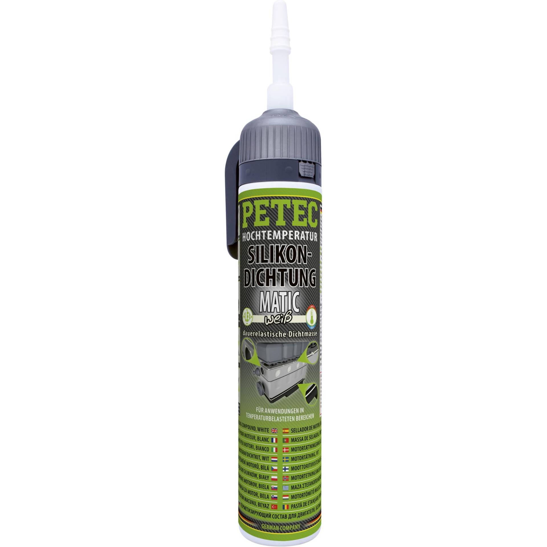 PETEC Hochtemperatur Silikon Dichtung MATIC in weiß 200 ml Automatikdose Motor Dichtmasse KFZ & Wohnwagen Dichtmittel für Metall Kunststoff 97920 PETEC Hochtemperatur Silikon Dichtung MATIC in weiß 200 ml Automatikdose Motor Dichtmasse KFZ & Wohnwagen Dichtmittel für Metall Kunststoff 97920 von PETEC