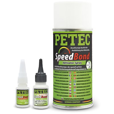 Petec SpeedBond Hochleistungsklebstoff & Filler + 150 ml AktivatorSpray von PETEC