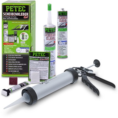 Petec Scheibenkleber-Set inkl 2x 310ml Kartusche+Alu-Presse 2 [Hersteller-Nr. 40668710] von PETEC