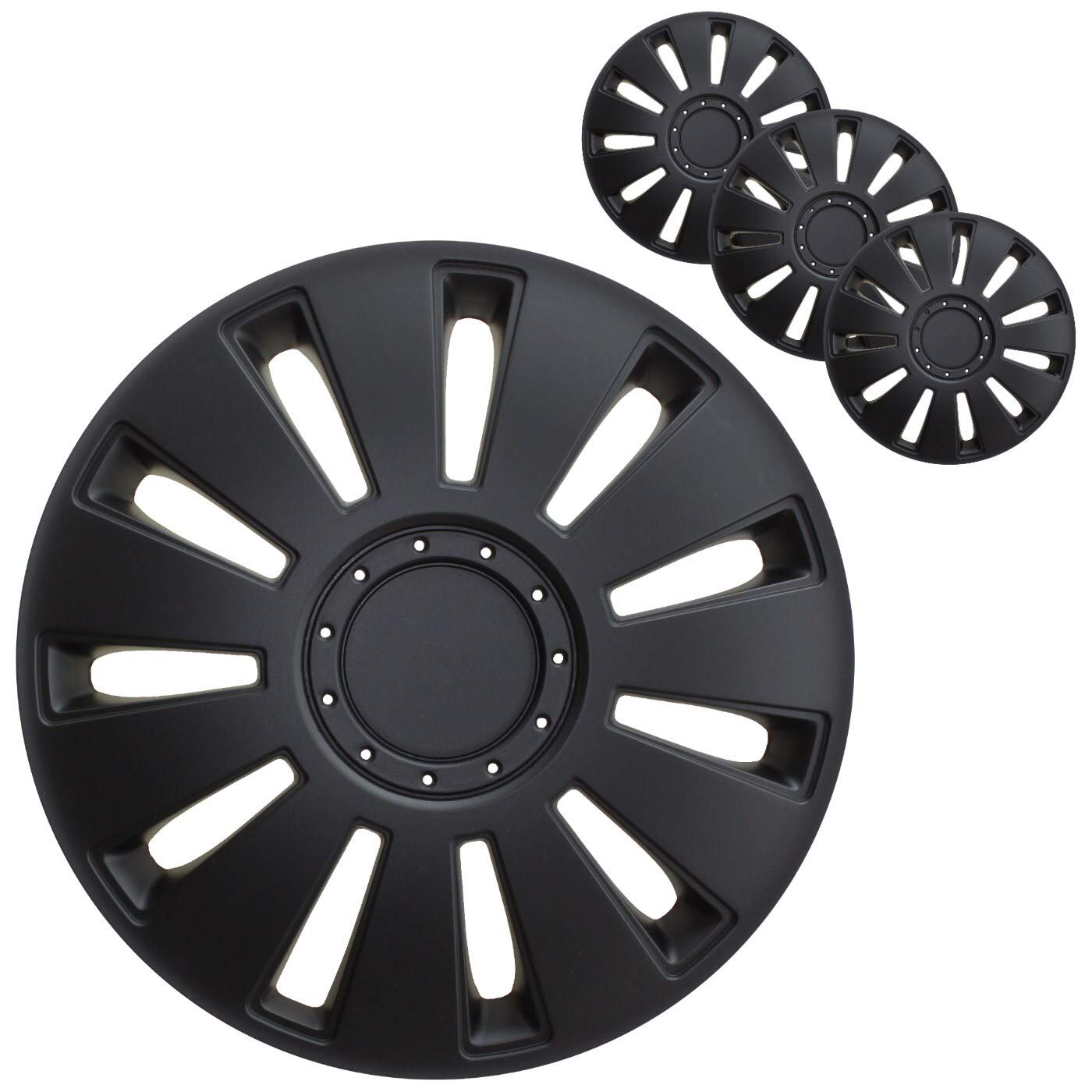 4 Stück Radkappen 15 Zoll Radzierblenden in Schwarz Radblenden Universal 4 Stück Radkappen 15 Zoll Radzierblenden in Schwarz Radblenden Universal von PETEX