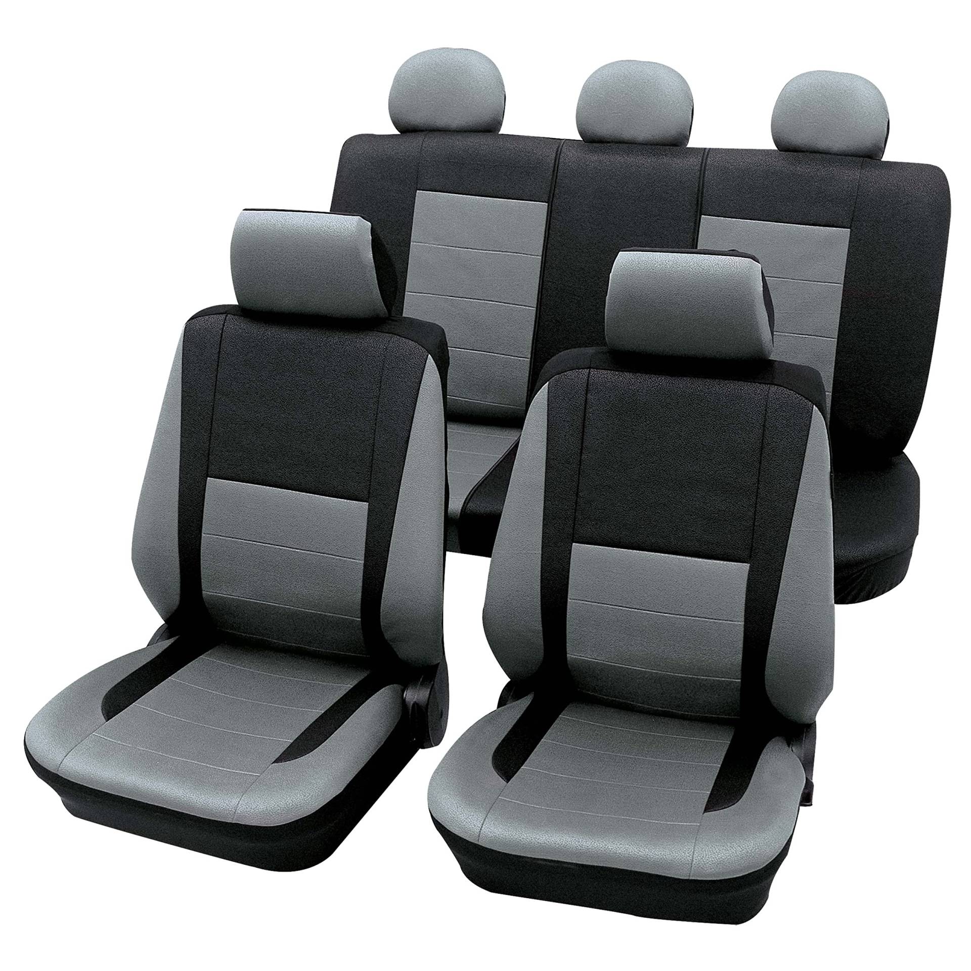 PETEX Sitzbezugset Universal Eco Class Elegance grau 17-teilig Größe SAB 1 Vario Plus von PETEX