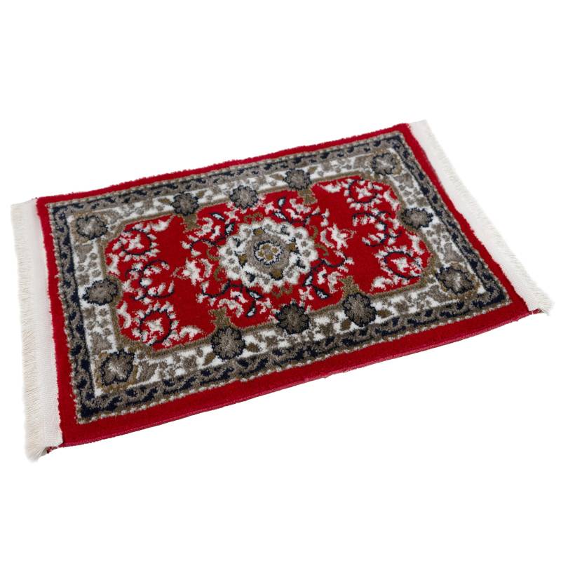 Orientteppich mit Fransen traditionelles orientalisches Muster gewebt rot von PETEX