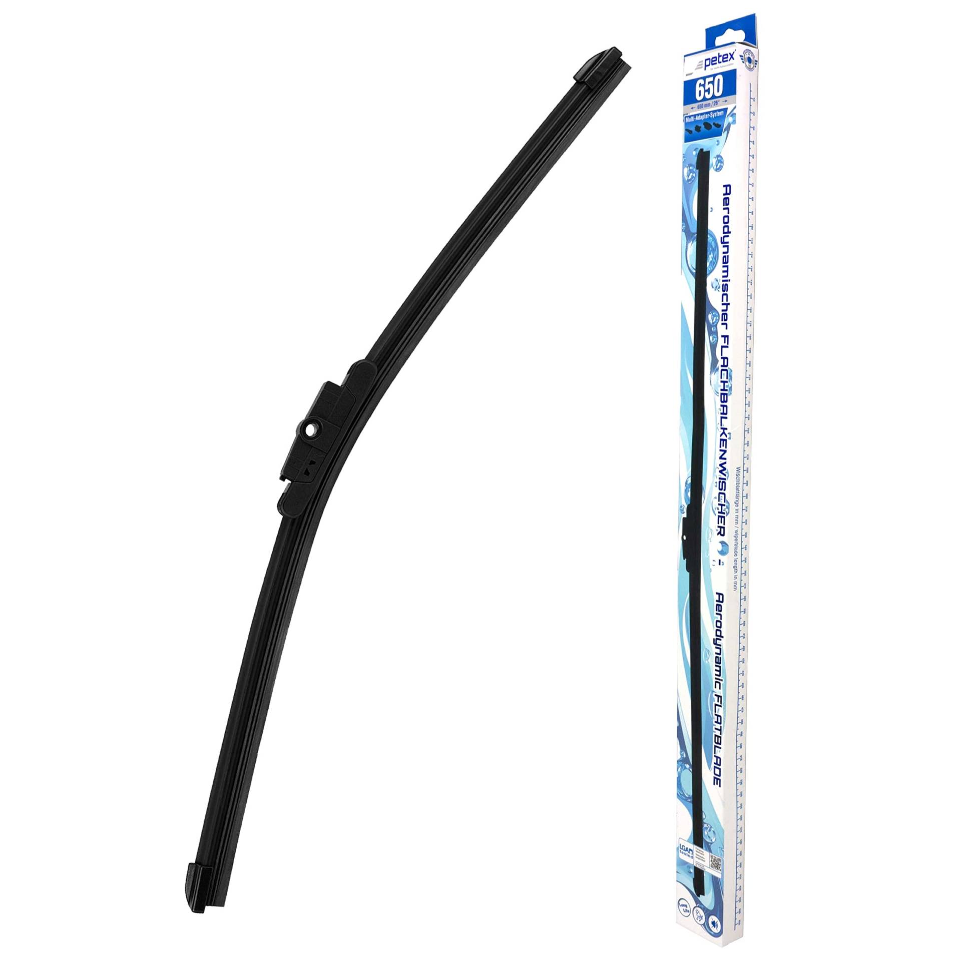 PETEX 1x Scheibenwischer, Länge: 650 mm - Frontscheibe, schwarz PETEX 1x Scheibenwischer, Länge: 650 mm - Frontscheibe, schwarz von PETEX