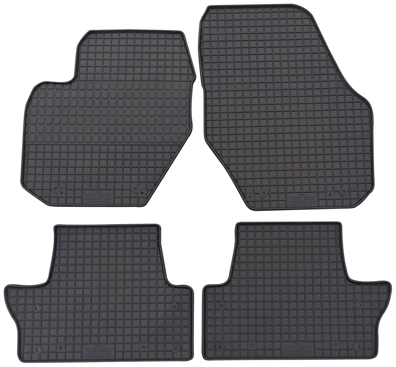 PETEX 26610 Gummimatten Passform Satz schwarz 4-teilig PETEX 26610 Gummimatten Passform Satz schwarz 4-teilig von PETEX