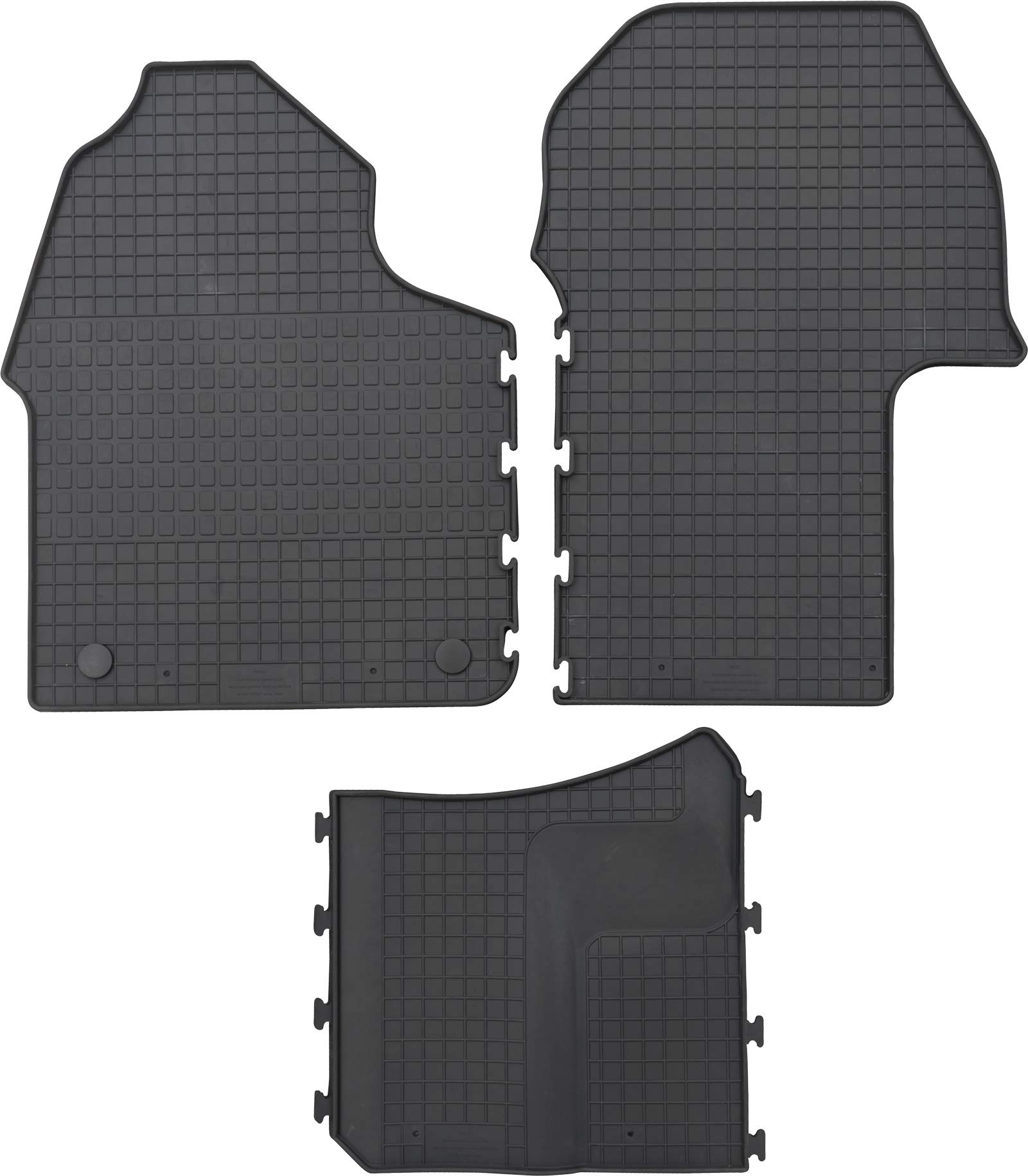 PETEX Gummimatte 3-teilig schwarz passend für Sprinter ab 06/2018 Führerhaus Passform Fußmatten von PETEX