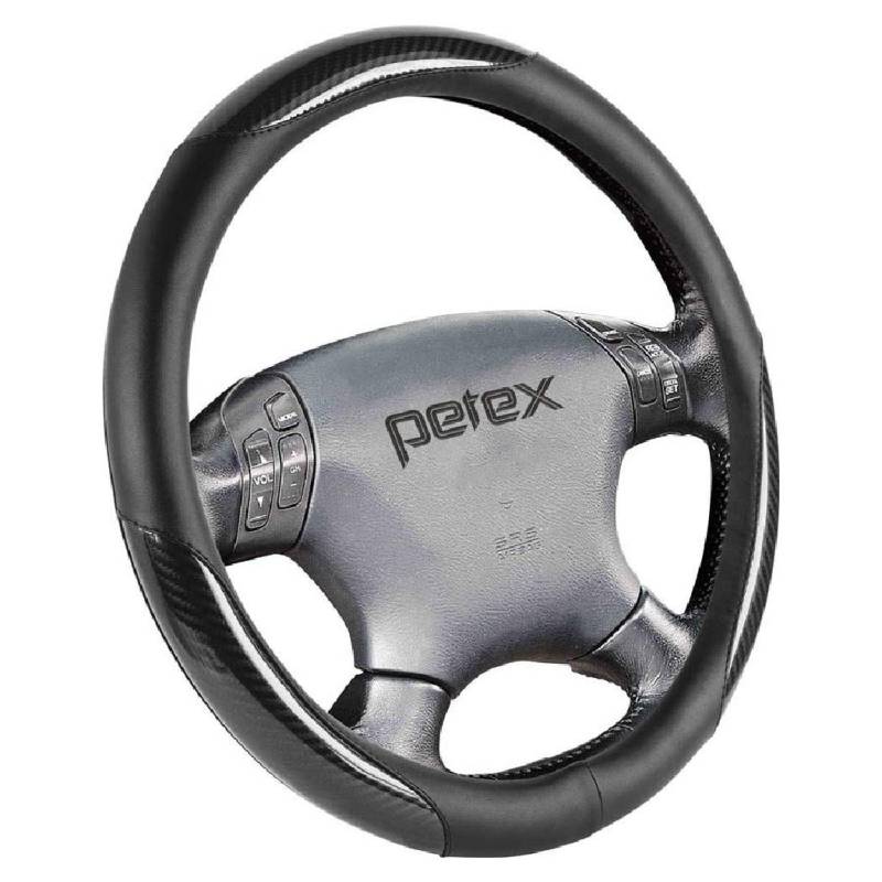 Petex 433110104 Lenkradschoner, Durchmesser 38 cm, TPE-Ring, Design 1101, Schwarz, M von PETEX