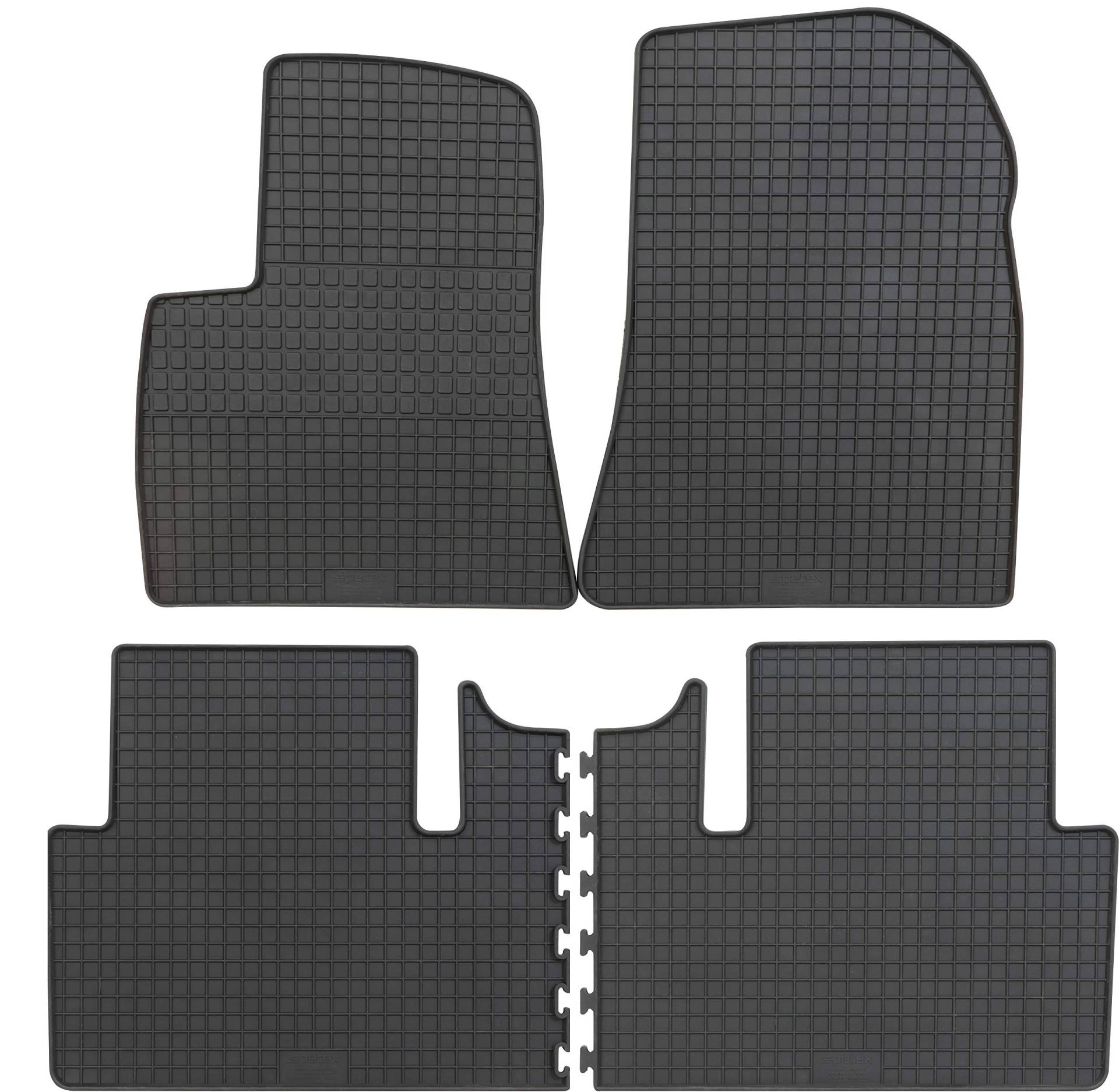 PETEX Gummimatte 4-teilig schwarz für Model 3 ab 11/2018 Passform Fußmatten von PETEX