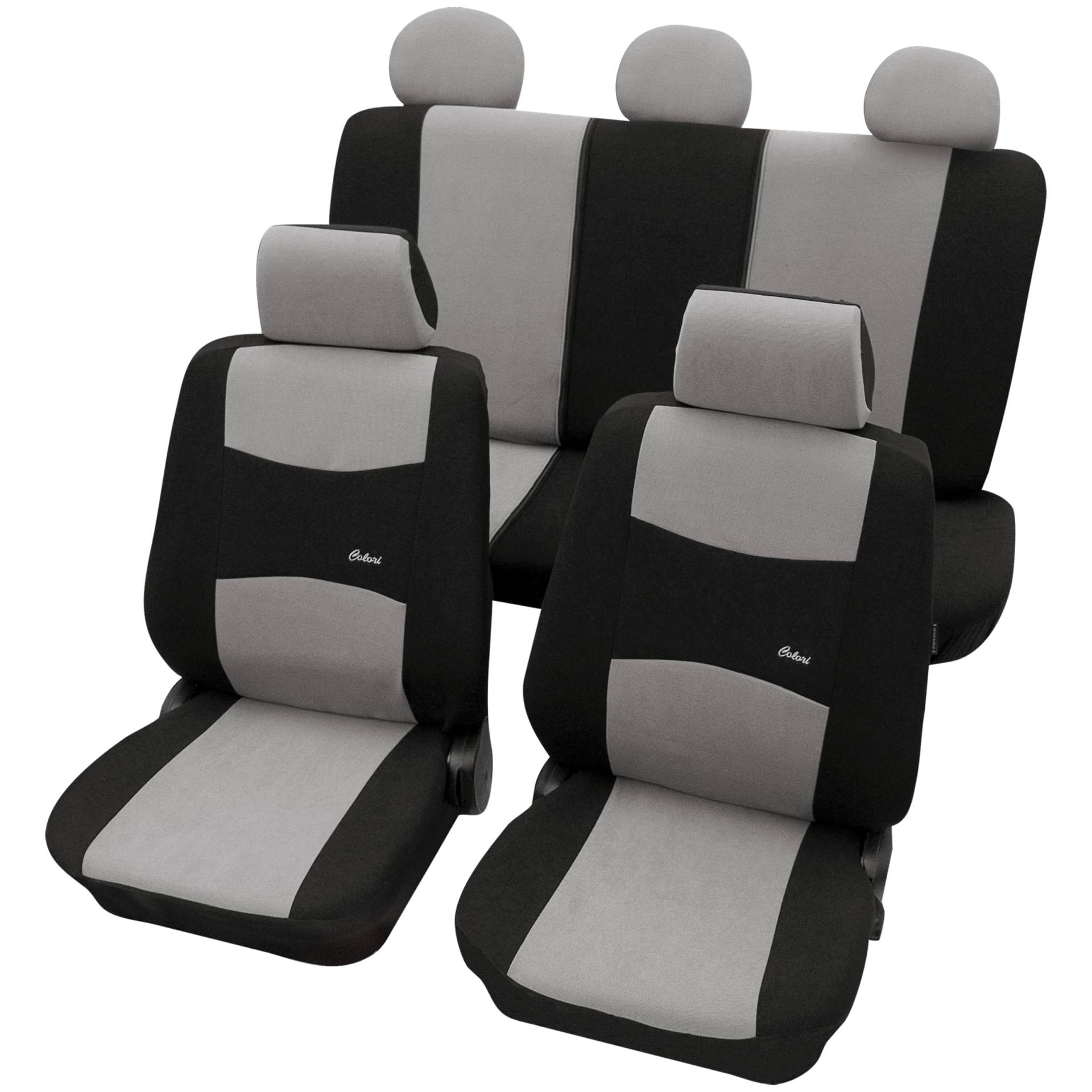PETEX Auto Sitzbezüge Universal Komplett Set 11-teilig - Colori grau, Eco Class mit SAB 1 Vario PETEX Auto Sitzbezüge Universal Komplett Set 11-teilig - Colori grau, Eco Class mit SAB 1 Vario von PETEX