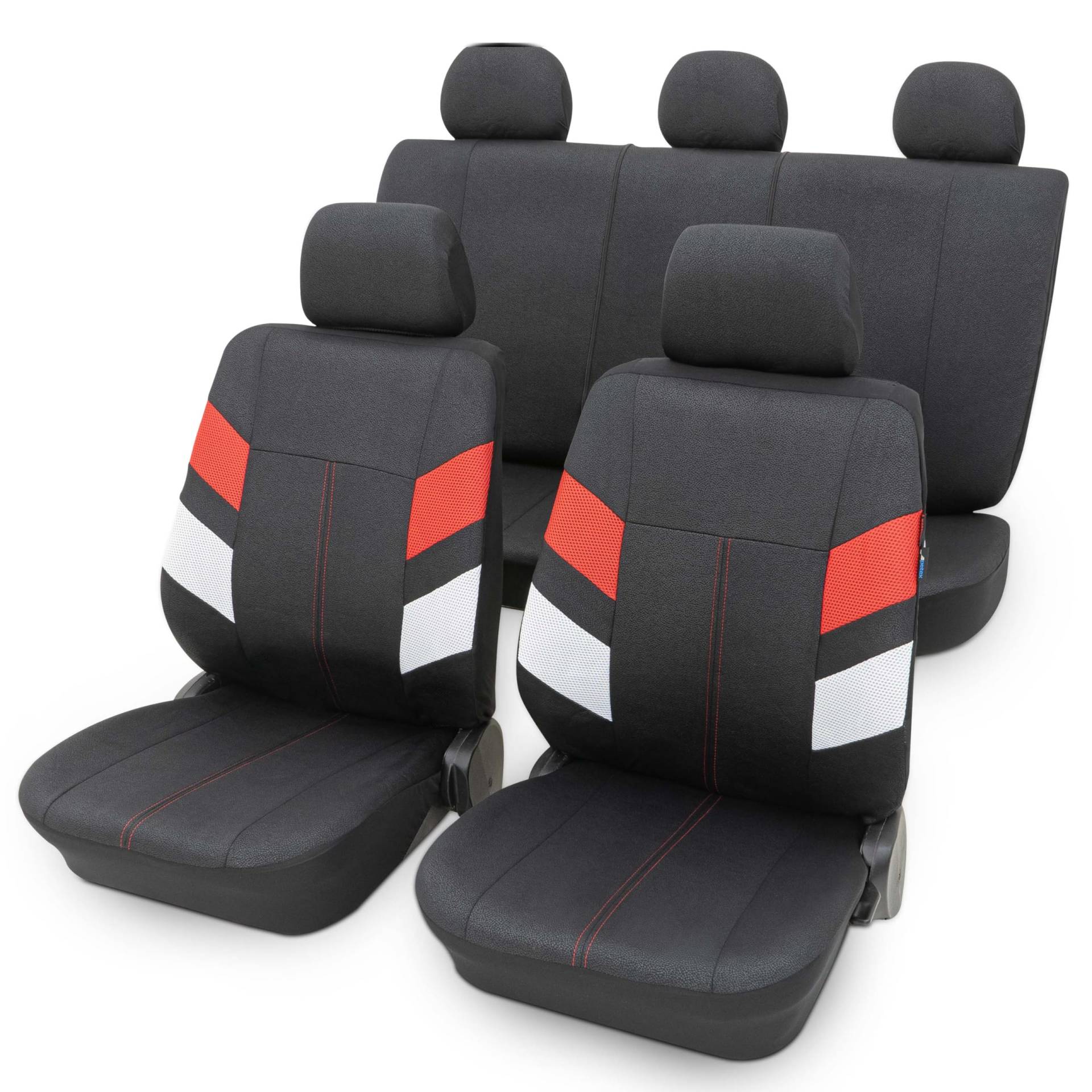 PETEX Auto Sitzbezüge Universal Komplett Set 11-teilig - Maui rot, Eco Class mit SAB 1 Vario PETEX Auto Sitzbezüge Universal Komplett Set 11-teilig - Maui rot, Eco Class mit SAB 1 Vario von PETEX