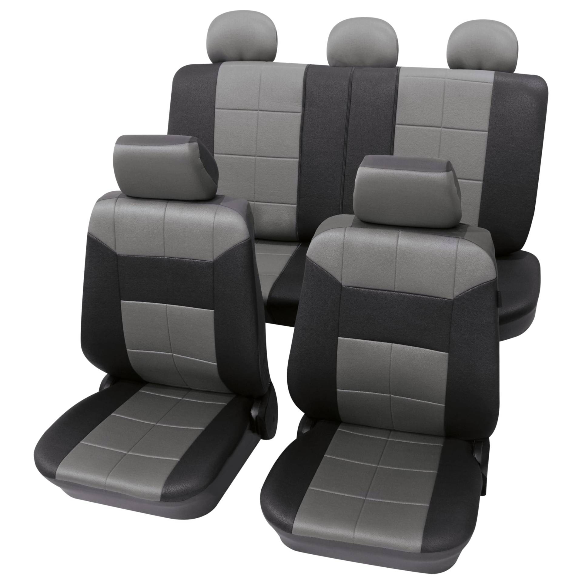 PETEX Auto Sitzbezüge Universal Komplett Set 17-teilig - Dakar grau, Eco Class mit SAB 1 Vario Plus PETEX Auto Sitzbezüge Universal Komplett Set 17-teilig - Dakar grau, Eco Class mit SAB 1 Vario Plus von PETEX