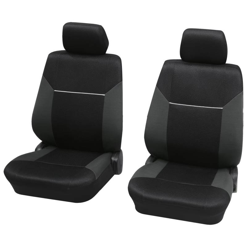 PETEX Auto Sitzbezüge für Vordersitze 6-teilig - Prestige schwarz, Eco Class mit SAB 1 von PETEX