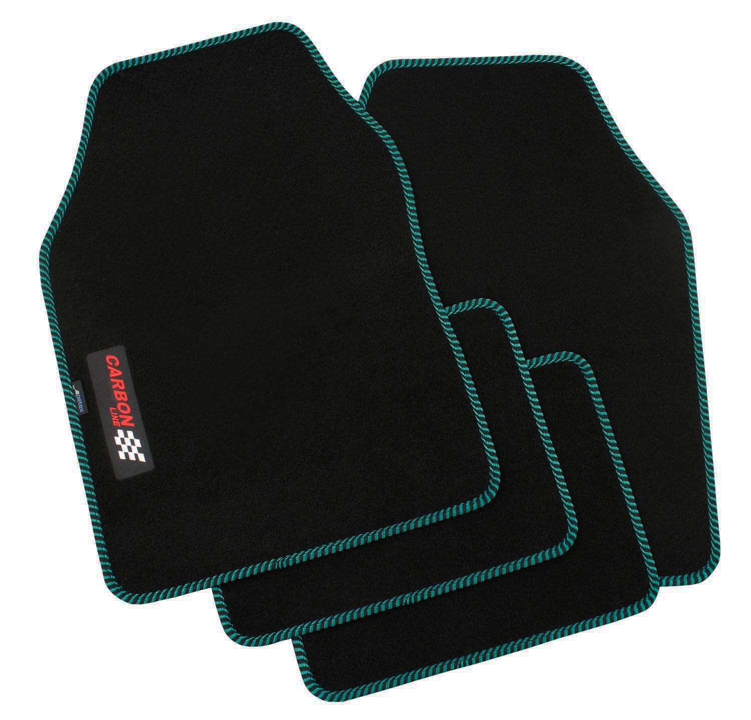 PETEX Carbon Autoteppich Universal 4-teilig schwarz/grün PETEX Carbon Autoteppich Universal 4-teilig schwarz/grün von PETEX