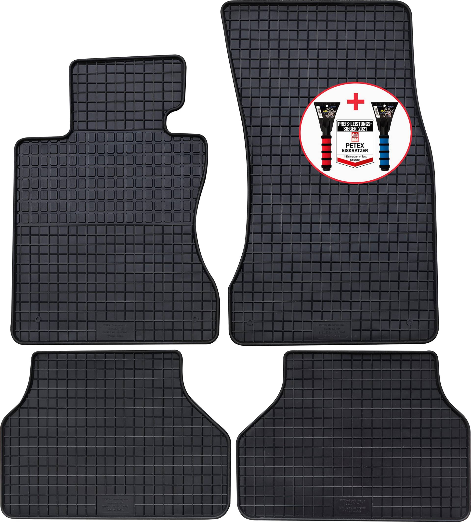 PETEX Gummimatten Premium 4-TLG schwarz + Eiskratzer Auto Bild Test 52/2021 PETEX Gummimatten Premium 4-TLG schwarz + Eiskratzer Auto Bild Test 52/2021 von PETEX