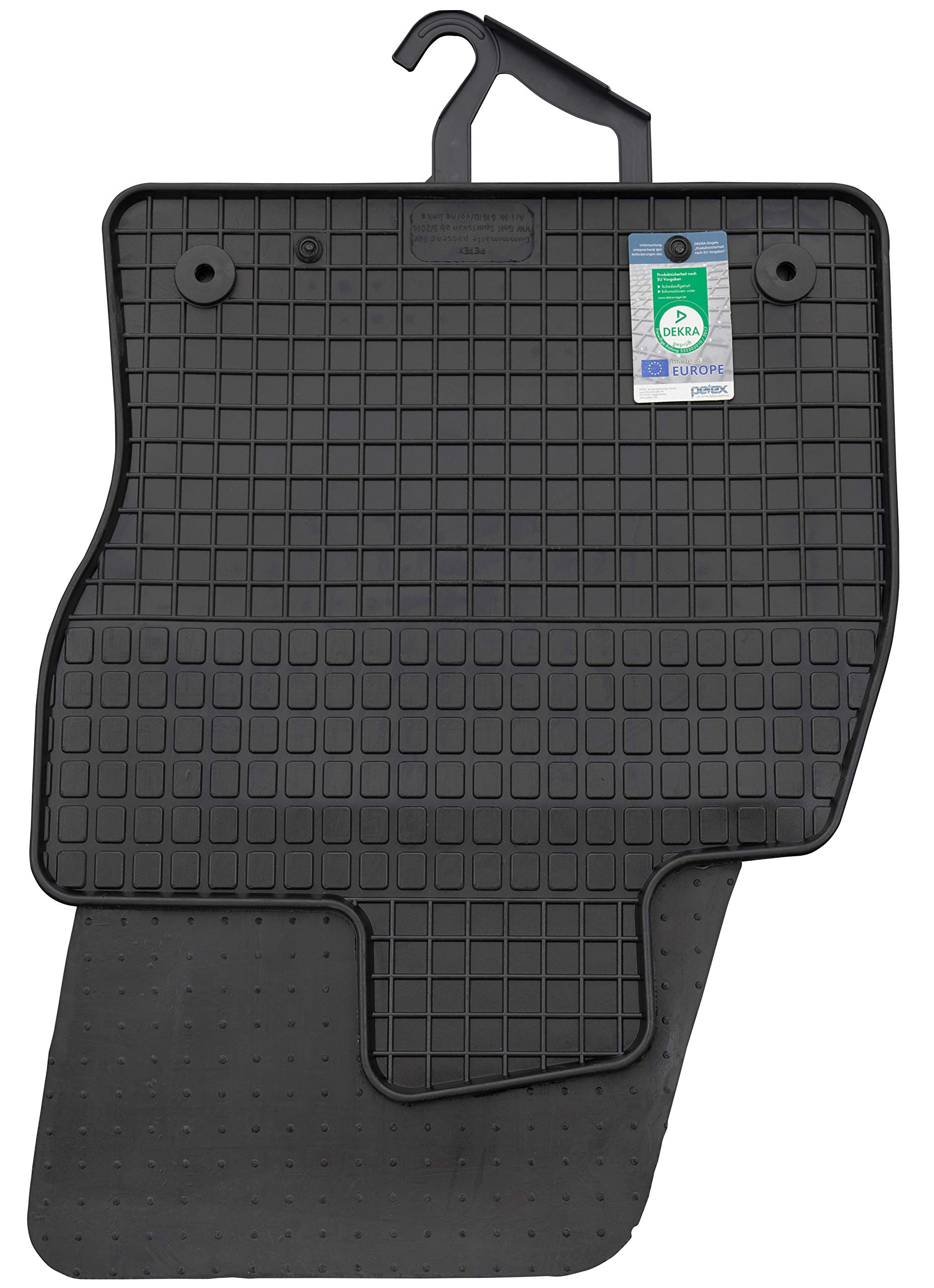 PETEX Gummimatten passend für Golf Sportsvan ab 05/2014 Fußmatten schwarz 4-teilig Passformab 05/2014 Passform Fußmatten von PETEX