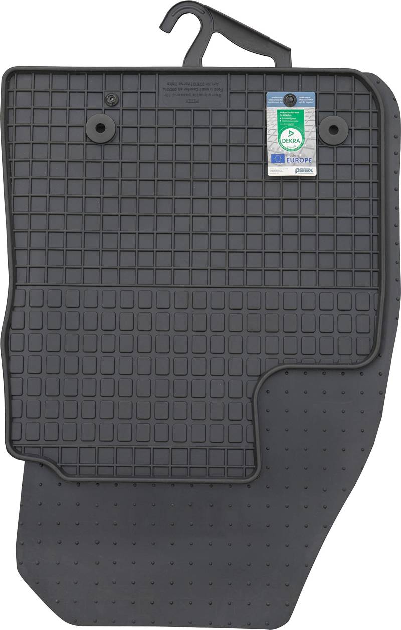 PETEX Gummimatten passend für Transit Courier ab 06/2014 / Tourneo Courier ab 2018 Fußmatten schwarz 2-teilig von PETEX