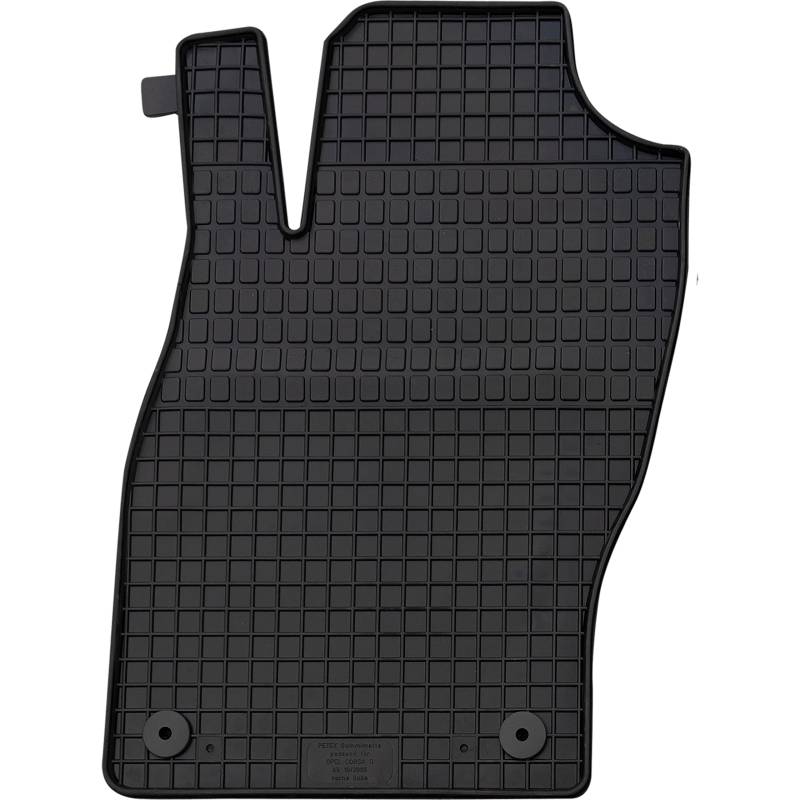 PETEX Passform Fahrer Gummimatte Premium 1-TLG schwarz von PETEX