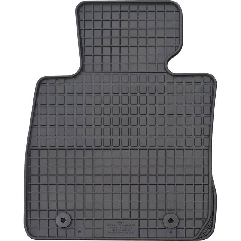 PETEX Passform Fahrer Gummimatte Premium 1-TLG schwarz von PETEX