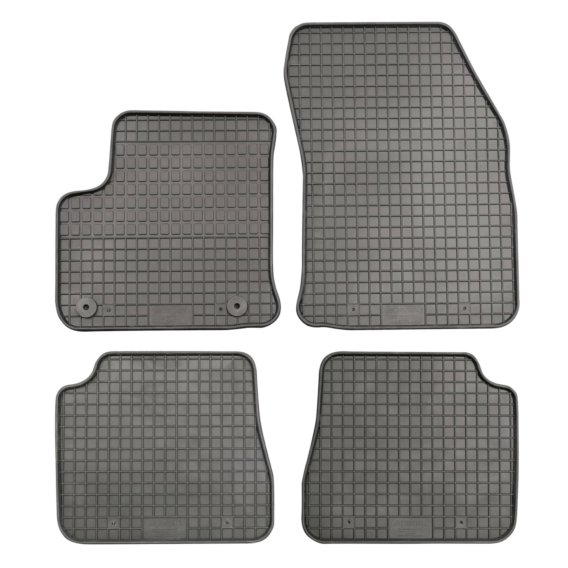 PETEX Passform Gummimatte für Citroen e-C4 / e-C4 X ab 01/2023, 4-teiliges Set, PKW Auto Fußmatte, schwarz, robust, wetterfest PETEX Passform Gummimatte für Citroen e-C4 / e-C4 X ab 01/2023, 4-teiliges Set, PKW Auto Fußmatte, schwarz, robust, wetterfest von PETEX