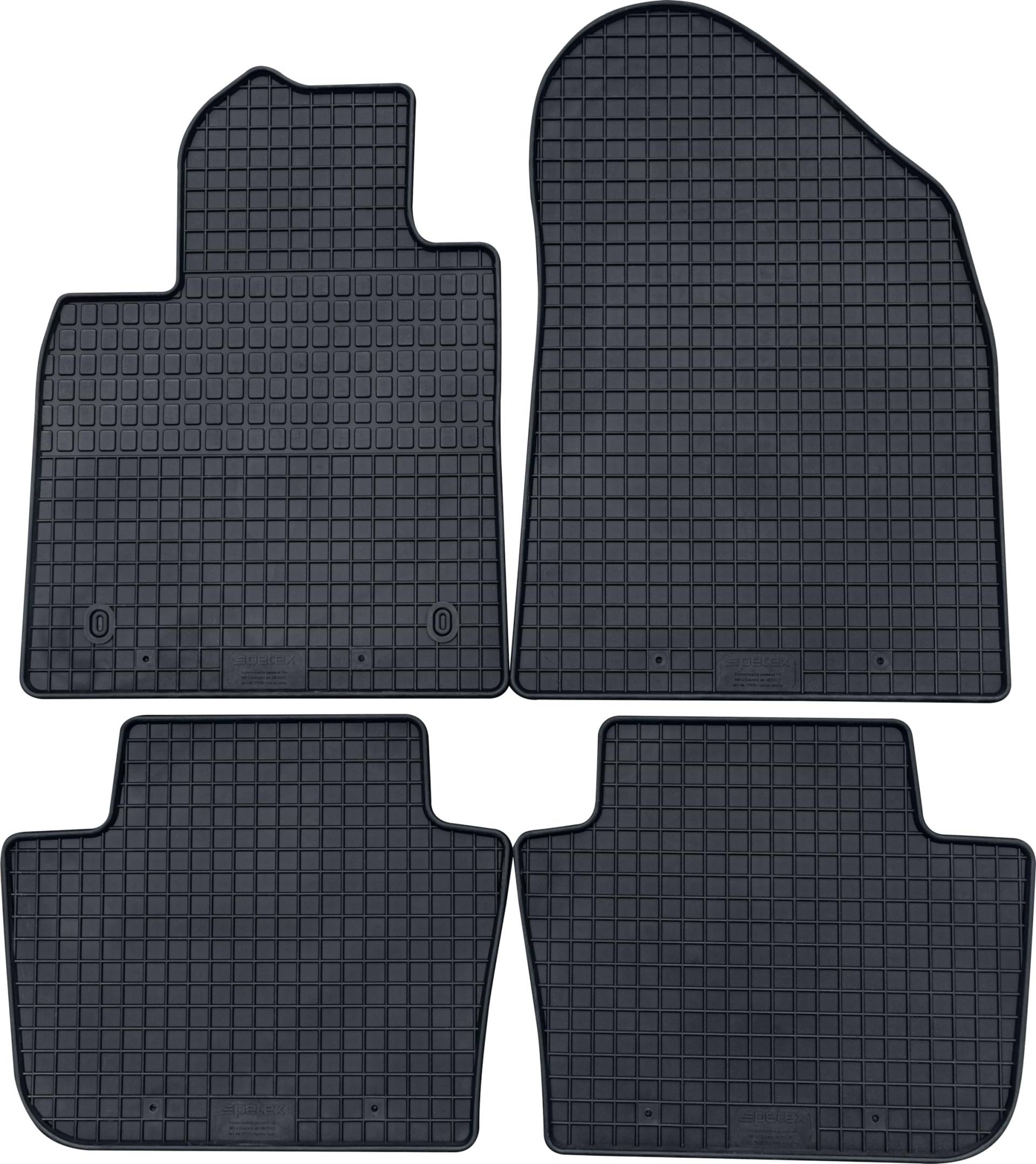 PETEX Passform Gummimatte vorne und hinten 4-teiliges Set, PKW Auto Fußmatte, schwarz, robust, wetterfest PETEX Passform Gummimatte vorne und hinten 4-teiliges Set, PKW Auto Fußmatte, schwarz, robust, wetterfest von PETEX
