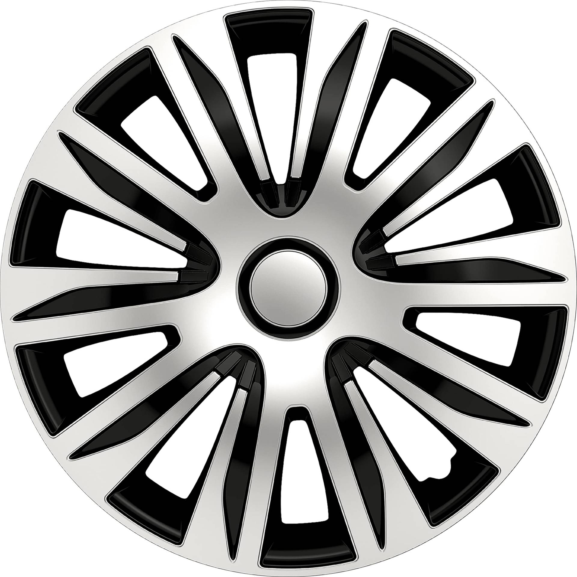 PETEX RB547514 Radzierblendenset Nardo doppelt lackiert ABS, Silber, Größe 14 Zoll PETEX RB547514 Radzierblendenset Nardo doppelt lackiert ABS, Silber, Größe 14 Zoll von PETEX