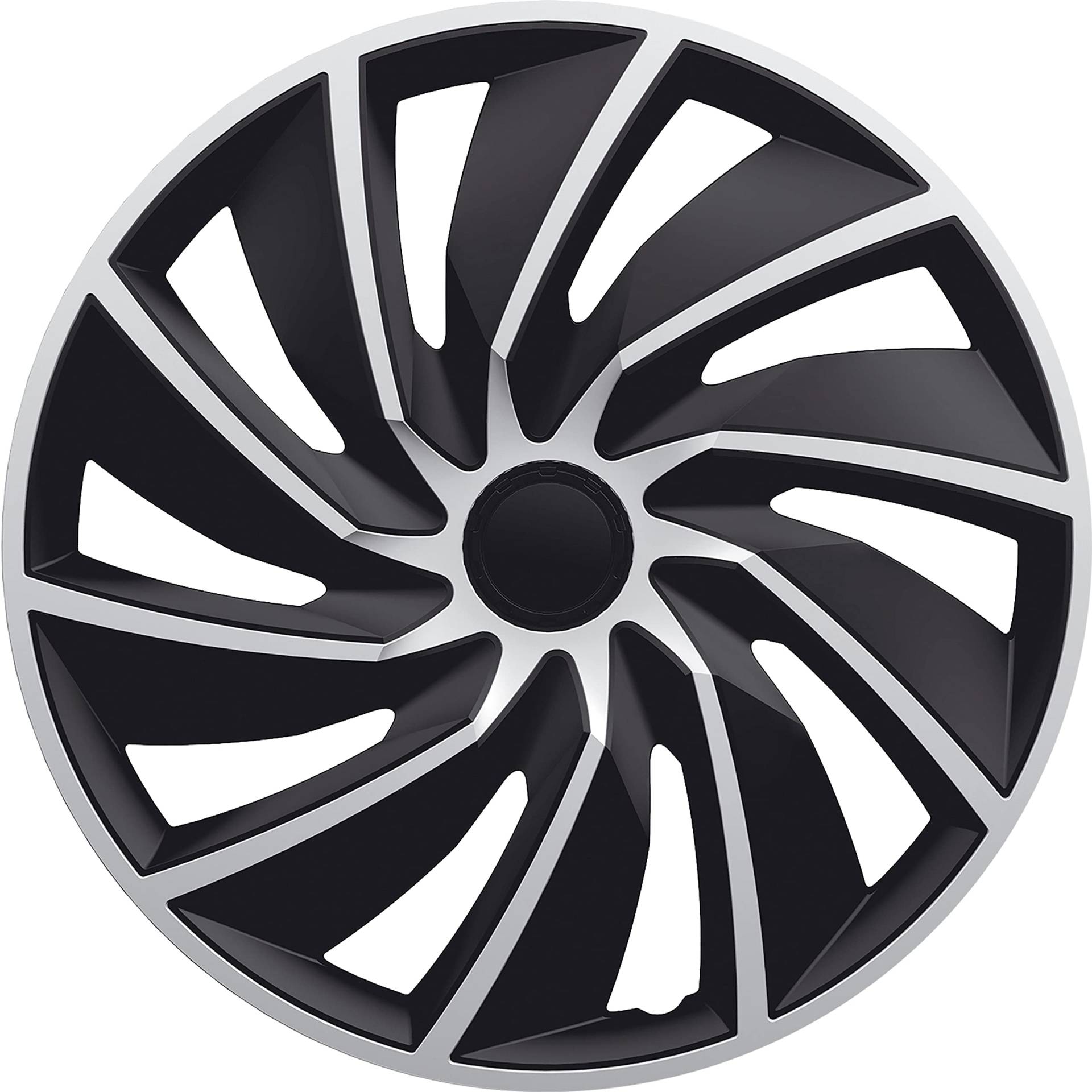 Petex Radzierblende Turbo schwarz/Silber Größe 16" 2-Fach lackiert Material: ABS Box von PETEX