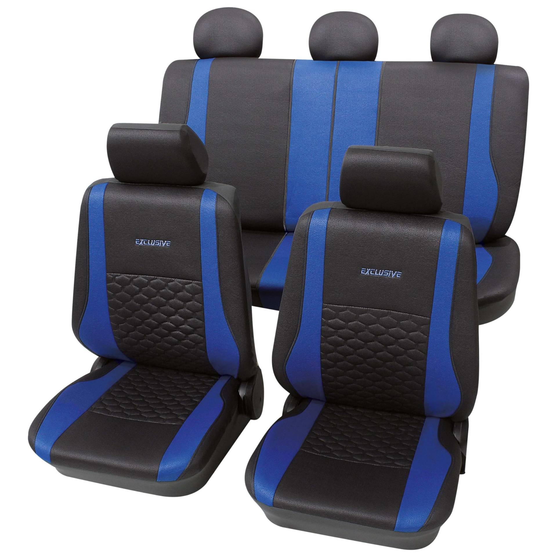 PETEX Auto Sitzbezüge Universal Komplett Set 17-teilig - Exclusive blau, Eco Class mit SAB 1 Vario Plus PETEX Auto Sitzbezüge Universal Komplett Set 17-teilig - Exclusive blau, Eco Class mit SAB 1 Vario Plus von PETEX