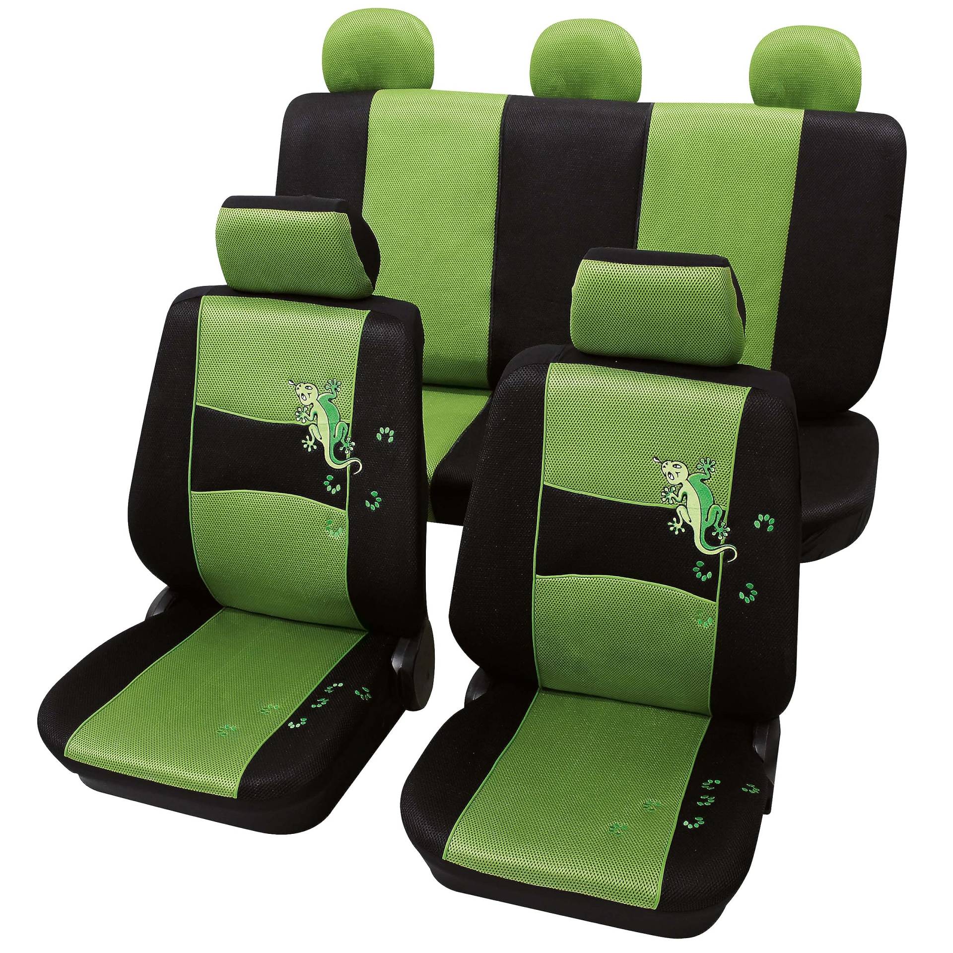 PETEX Auto Sitzbezüge Universal Komplett Set 11-teilig - Gecko grün, Eco Class mit SAB 1 Vario PETEX Auto Sitzbezüge Universal Komplett Set 11-teilig - Gecko grün, Eco Class mit SAB 1 Vario von PETEX