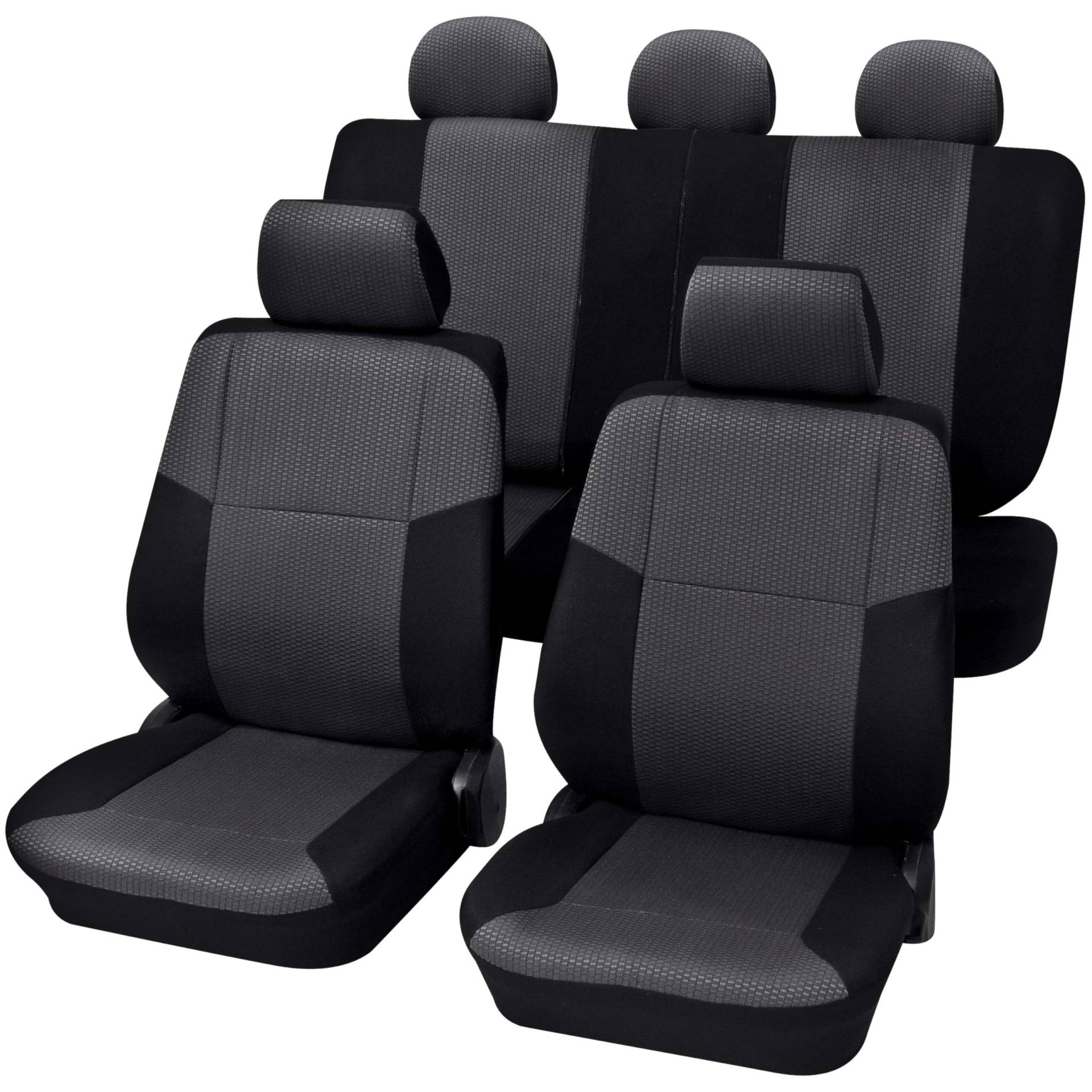 PETEX Auto Sitzbezüge Universal Komplett Set 15-teilig - Sylt schwarz, Eco Class mit SAB 2 Vario Plus PETEX Auto Sitzbezüge Universal Komplett Set 15-teilig - Sylt schwarz, Eco Class mit SAB 2 Vario Plus von PETEX