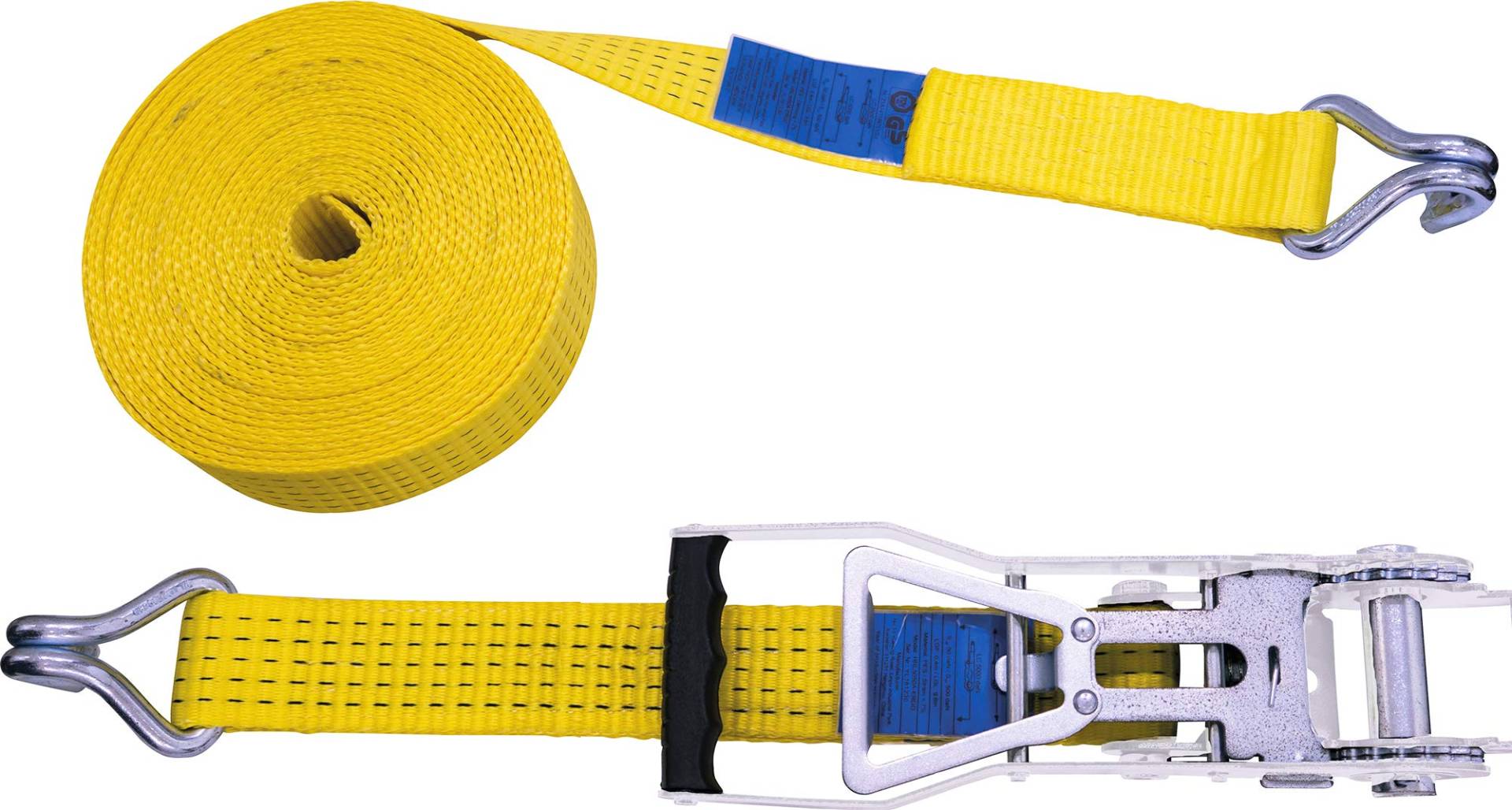 PETEX 43193419 Ratschenspanngurt 2-Teilig, 8 M, 50 mm, 2500/5000 Dan, Doppelspitzhaken, Ratsche 35 cm, Gelb PETEX 43193419 Ratschenspanngurt 2-Teilig, 8 M, 50 mm, 2500/5000 Dan, Doppelspitzhaken, Ratsche 35 cm, Gelb von PETEX