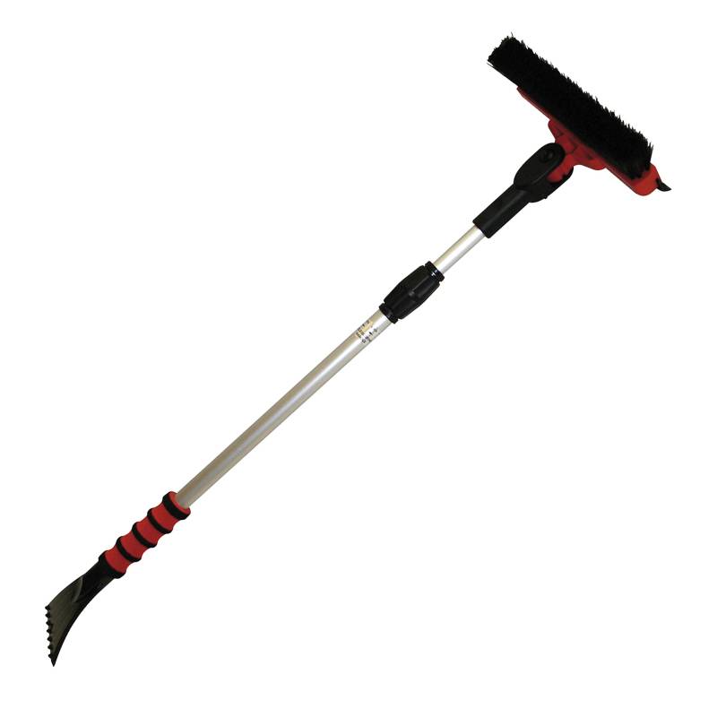 Petex 46030000 Schneebesen / Eiskratzer 4603 mit Gummilippe, Besen 90° schwenkbar, Teleskopstange Länge 86 - 132 cm, Blau von PETEX