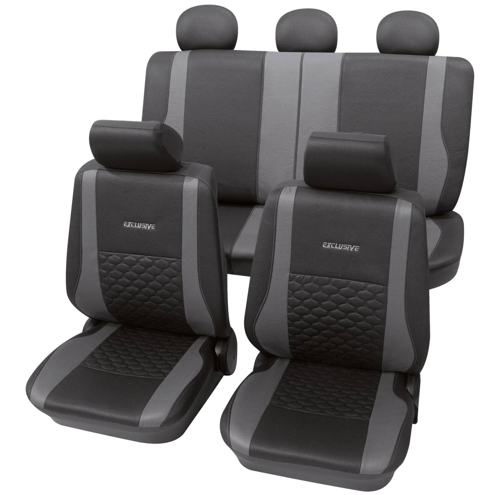 PETEX Auto Sitzbezüge Universal Komplett Set 17-teilig - Exclusive grau, Eco Class mit SAB 1 Vario Plus PETEX Auto Sitzbezüge Universal Komplett Set 17-teilig - Exclusive grau, Eco Class mit SAB 1 Vario Plus von PETEX
