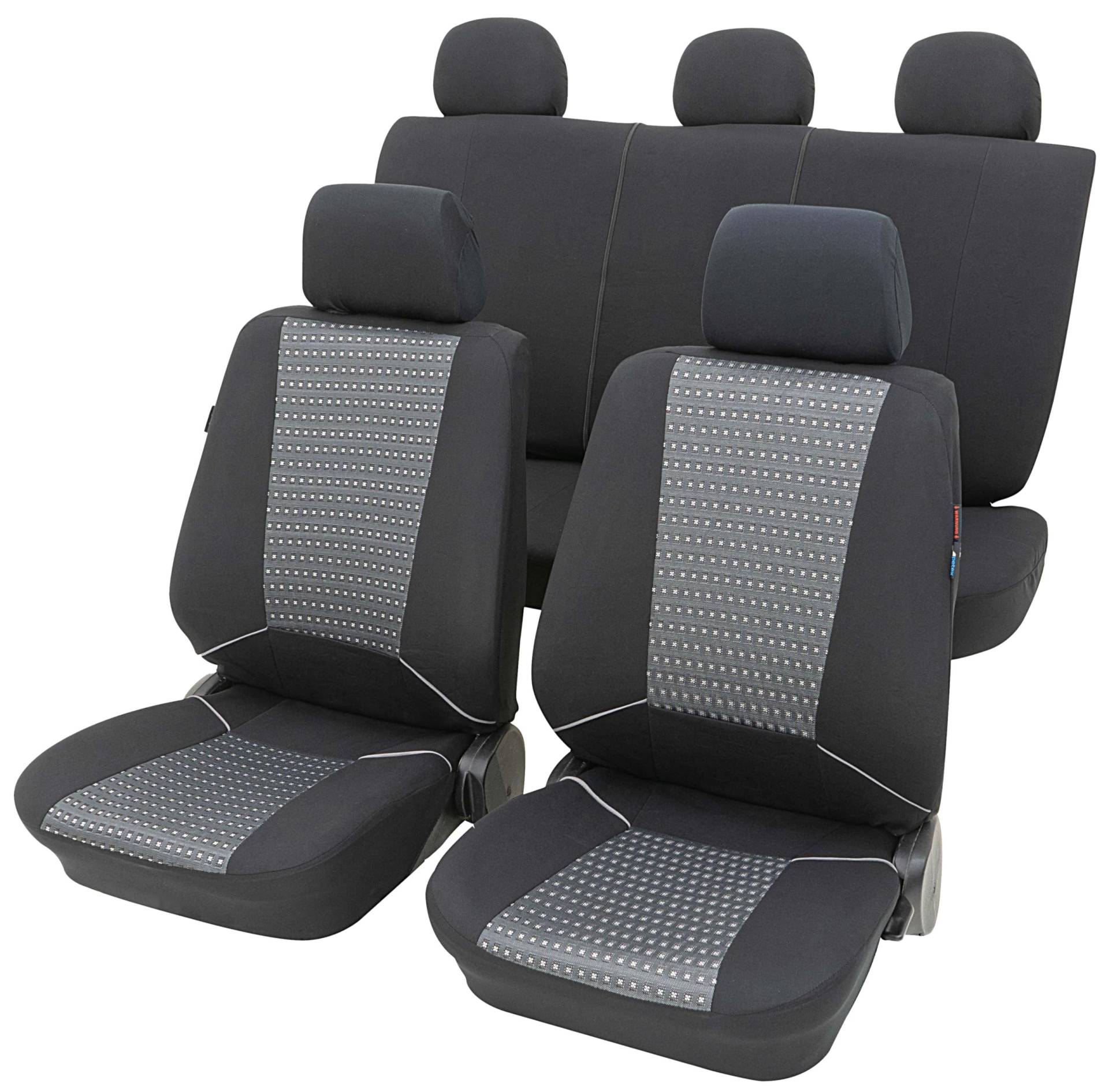 PETEX Auto Sitzbezüge Universal Komplett Set 11-teilig - Korsika grau, Eco Class mit SAB 1 Vario PETEX Auto Sitzbezüge Universal Komplett Set 11-teilig - Korsika grau, Eco Class mit SAB 1 Vario von PETEX